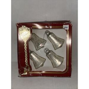 Vintage Victoria Collection Rauch Christmas Holiday Ornaments 4 Bell White